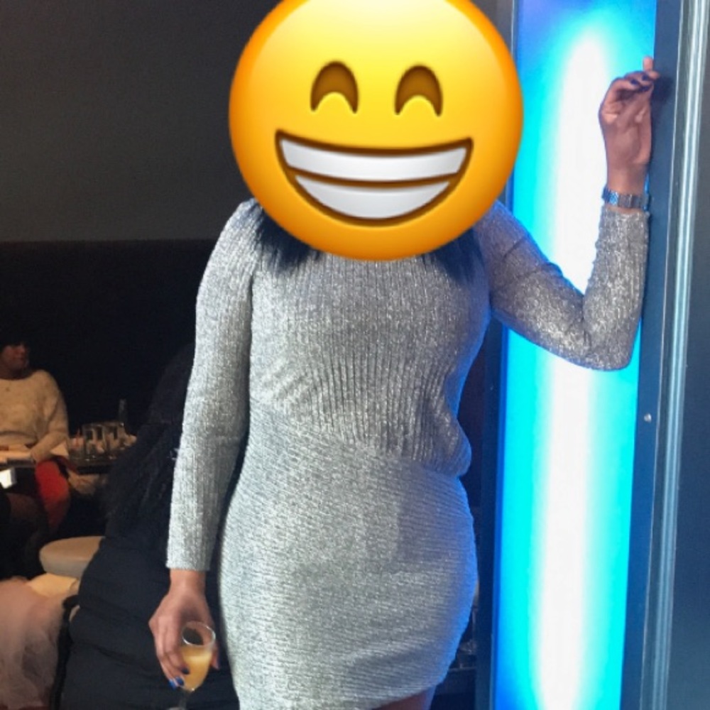 Sliver cocktail or dinner dress